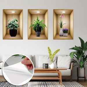 3D Decoratie Muurstickers (3st) | VASUART