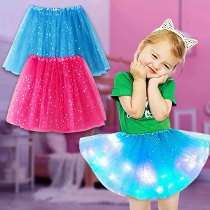 Glinsterende rok met led-verlichting PRINCESS