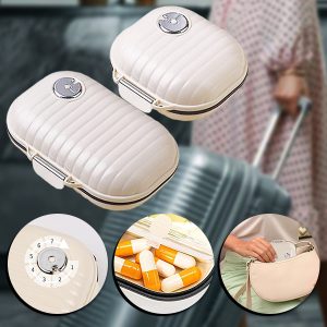 Draagbare dagelijkse pillen organizer (2st) | POCKETBOX