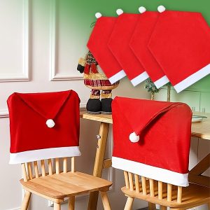 Kerst stijl eetkamerstoel Slipcovers (4st) | SANTASEAT