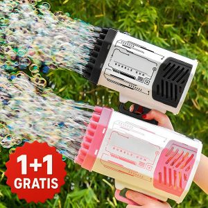 69-gats LED bellenblaaspistool | BUBBLEPUFF 1+1 GRATIS
